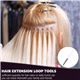 10 Pièces aiguilles pour extensions de cheveux,Outil de périphérique de perle pour Extensions de plumes,Nano perles Enfile-croch