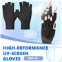 Gant Anti UV Manucure Sans Doigts pour Protégez les Mains des Lampe UV