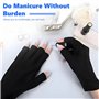 Gants UV pour Ongles,Gants de Protection UV pour Manucure,Gant Anti UV Manucure Sans Doigts pour Protégez les Mains des Lampe UV