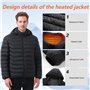 Veste Chauffante Homme et Femme,Veste Chauffante électrique Veste Chauffant USB Vêtements Chauffant électrique Hiver ChLéger Man