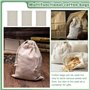 ZFOEFO Lot de 20 Sacs en Tissu en Coton 30 * 19.5CM Sac Cordon Coton Mousseline Réutilisable Sacs Tissu Cordon Sac de Toile de J