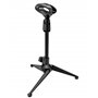 QWORK® Support de microphone de bureau, pied micro, support de trépied de microphone extensible, plage de réglage de 18 à 25 cm,