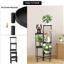 QWORK® Support de plantes en métal à 5 ​​niveaux, étagère pour plantes d'intérieur et d'extérieur, support de fleurs à plusieurs