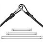 QWORK® Lot de 6 Tendeurs Élastiques avec Mousqueton - 60/100/150 cm - Cordes élastiques Multi-usages pour Bagages