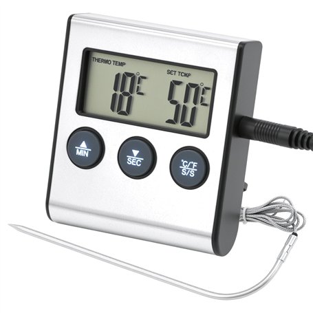 QWORK® Thermomètre Cuisine Numérique - Sonde