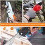 HUAREW 6 Pouces 37 TG Chaînes de Tronçonneuses Petite Guide Tronçonneuse pour Outillage Jardin, 5 Chaînes de Tronçonneuses et 1 