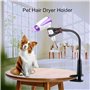 Support de sèche-cheveux pour chien et chat - Support pour sèche-cheveux - Support pour sèche-cheveux - Rotation à 360 ° - Avec 