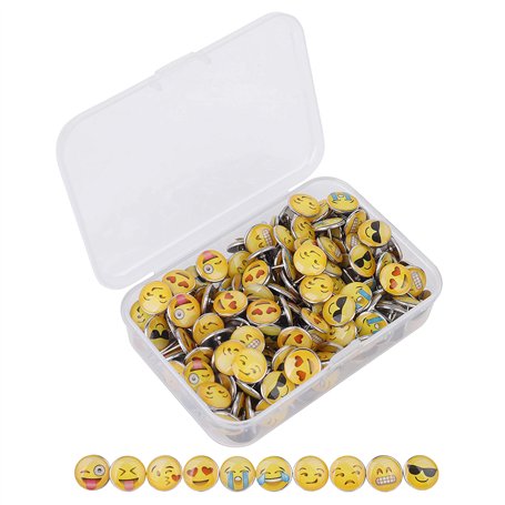 Punaises Décoratives 200 Pièces Mignonne Multi Emoticon Push Pins pour Bureau Cartes Photos Notes