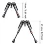 Zeadio Bipied Tactique Extensible en Fibre de Carbone avec Support pour élingue