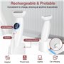 Rasoir électrique 5 en 1 pour femme, rasoir intime pour femme, épilateur pour le visage et le corps, IPX7 étanche, utilisation h