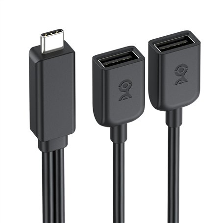 Cable Matters Séparateur USB-C mâle vers double USB-A femelle 1 entrée 2 sorties - 0