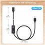 Cable Matters Rallonge USB avec Interrupteur d'alimentation USB en Noir USB Câble avec Interrupteur on/Off- 0,9 mètres
