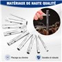 WORKPRO Jeu de 9 Clés à Bougie et à Pipe, Clés à Tube de 6x7 à 20x22 mm avec Barre de Rotation et Sac de Rangement, pour Réparat