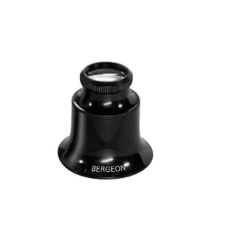 Bergeon 1458-A-15 Loupe à Double lentille pour horloger Grossissement x15 Noir M