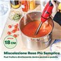 BELLA Mixeur Plongeant Portable Compact avec Accessoire Fouet, Blender Électrique pour Jus, Smoothies, Aliments pour Bébés et Sm
