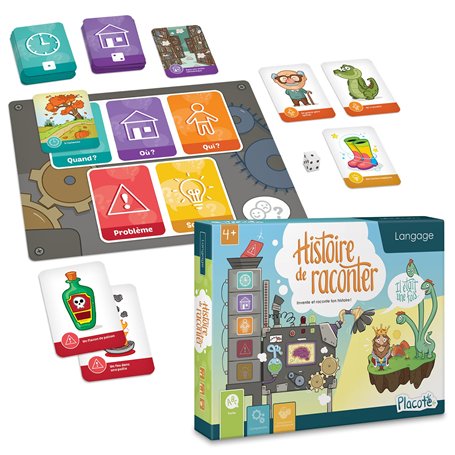 Placote – Histoire de raconter – Jeu éducatif – Jeu d’apprentissage pour le développement du langage – Jeu de cartes pour les en