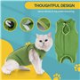 Avont Body Chat Post Opératoire Stérilisation, Combinaison de Récupération pour Chat Anti Léchage, Cat Recovery Suit après Chiru