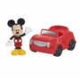 Disney Just Play Junior Mickey Mouse Kit de Jeu composé d'une Figurine Mobile Mickey et d'une Voiture Rouge, à partir de 3 Ans