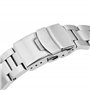20mm Metal Band Montre Affichage Bracelet Acier Inoxydable Argent et Cadran SS201803B032