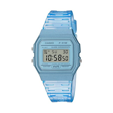 Casio Hommes Numérique Quartz Montre avec Bracelet en Résine F-91WS-2CF