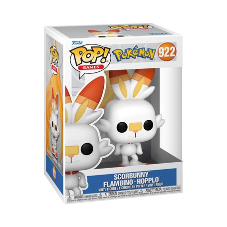 Funko Pop! Games: Pokemon - Scorbunny - Flambino - Figurine en Vinyle à Collectionner - Idée de Cadeau - Produits Officiels - Jo