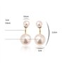 Crystalline Azuria Femme Boucles d'Oreilles Double Oreille Veste 18ct Plaqué Or Rosé avec Blancs imitation Perles