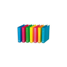 OXFORD Classeur Color Life 17x22cm Dos 40mm 2 Anneaux Ronds Couverture Carte Pelliculée Coloris Assortis