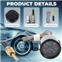 2“ 52mm Kit de jauge de température de l'eau pour voiture, aiguille 12V Indicateur mécanique de température d'eau 40~130℃ Indica