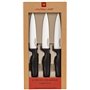 Le Couteau du Chef, Tarrerias Bonjean 441780 Set de 3 Couteaux à Steak Lames céramiques 10 cm manche ergonomique Soft Touch