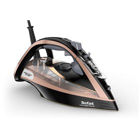 Tefal Ultimate Pure Steam Iron, 260 g/min, réservoir d'eau 350 ml, câble d'alimentation 3 m, 3100 W, or noir et rose, FV9845 Tefal Ultimate Pure Steam Iron