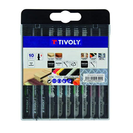 TIVOLY XT50572004300 - Estuche mixto 10 hojas Madera blanda y aglomerado: 4 hojas de corte A B C D/Plástico: 2 hojas corte A D/E