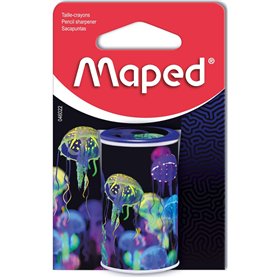 Maped - Taille-crayons canette - 1 trou - Avec réservoir - Décor Deepsea Paradise - Emballage recyclable