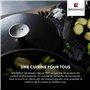 Baumalu, Poêle Wok 30 cm, Modèle Thermo Régul Noir - Revêtement Antiadhérent 2 Couches Whitford Xylan - Compatible Tous Feux et