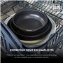 Baumalu, Poêle Wok 30 cm, Modèle Thermo Régul Noir - Revêtement Antiadhérent 2 Couches Whitford Xylan - Compatible Tous Feux et