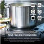 Baumalu, Poêle Wok 30 cm, Modèle Thermo Régul Noir - Revêtement Antiadhérent 2 Couches Whitford Xylan - Compatible Tous Feux et