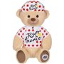 Peluche - GIPSY TOYS - Tour De France - OURS MAILLOT A POIS 24 CM