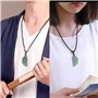 LXMYLI Véritable Véritable Jade Emerald Jade Jadee Sculpté Dragon Phoenix Double Couples Collier Collier Pendentif amulette pour
