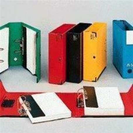 ARIANEX 39611 Classeur Mil-Ar Carton Épais Rembordé Balacron 2 Leviers Amovibles Dos 90 mm Fermé 4 Cités Bouton Pression Noir