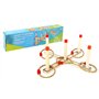 Blue Sky - Lancé D'Anneaux - Jeu de Plein Air - 049064Z - Beige - 2 à 6 Joueurs - Bois - 36 cm x 36 cm - Jeu pour Enfant - Jeu d