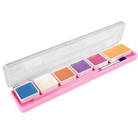 FLYPOP'S - Palette de Maquillage Scintillant - Maquillage Festif - 259201 - 6 Couleurs - Peau Sensible - Testé en Laboratoire -