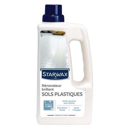 STARWAX Rénovateur Brillant Protecteur pour Sols PVC - 1L - Idéal pour Donner de la Brillance aux Sols en PVC - Protège de l’Usu