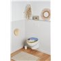 Wirquin 20723906 Abattant WC en fibre de bois Woody en forme U Holiday Beach et blanc