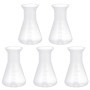 ULTECHNOVO Lot de 5 bouteilles en plastique Erlenmeyer avec col étroit - Accessoires d'expériences - Verres à shot borosilicate