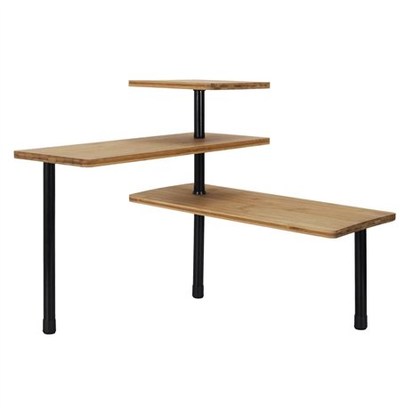COOK CONCEPT - Etagere d'angle Modulable 3 Niveaux en Bambou Maison et Bazar Rangement Cuisine