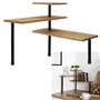 COOK CONCEPT - Etagere d'angle Modulable 3 Niveaux en Bambou Maison et Bazar Rangement Cuisine, Marron, 43 x 43 x 38 cm