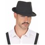 DEGUISE TOI - Chapeau Borsalino Noir Luxe Adulte - Chapeau - Taille Unique - Noir - Accessoires pour déguisement - 100% Polyeste