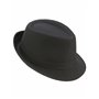 DEGUISE TOI - Chapeau Borsalino Noir Luxe Adulte - Chapeau - Taille Unique - Noir - Accessoires pour déguisement - 100% Polyeste