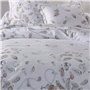 Linnea Drap Plat 280x325 cm Percale Pur Coton Plumes