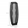 Outsunny Lampadaire d'extérieur solaire lampe de jardin sur pied en résine tressée luminaire LED de jardin en acier marche/arrêt
