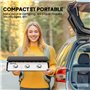 Outsunny Plancha gaz 3 brûleurs 7,5 kW, surface cuisson 61 x 35,5 cm avec couvercle, gaz liquéfié/propane, portable pour extérie